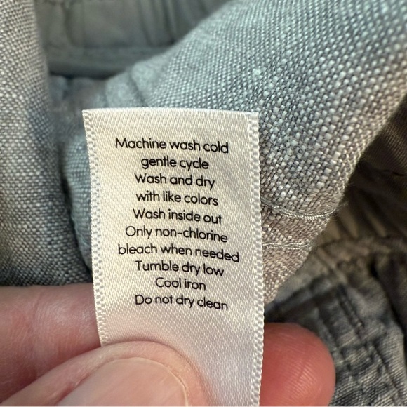 Athleta women Heather Gray Joggers linen elastic stretch waist size 4 - Picture 7 of 7